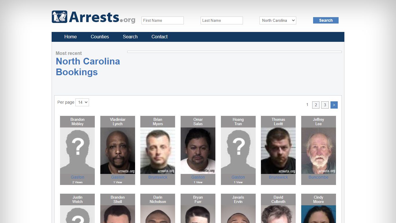 North Carolina Arrests and Inmate Search